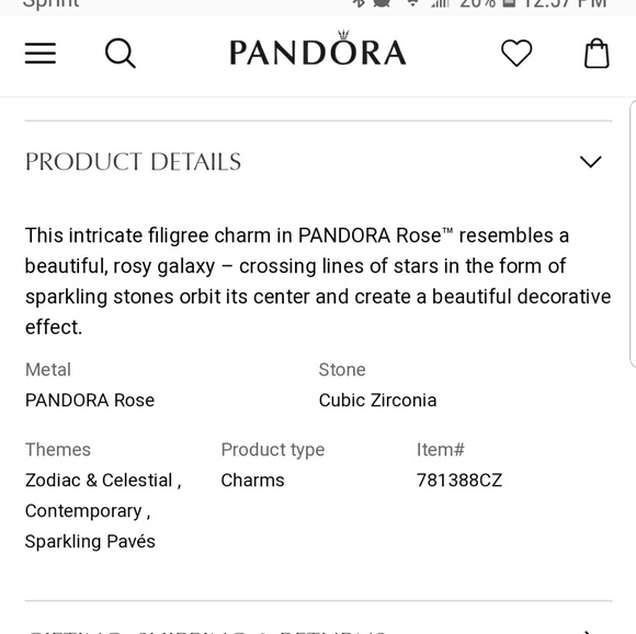 Brand New Rose Gold Pandora Charm - Picture 5 of 5